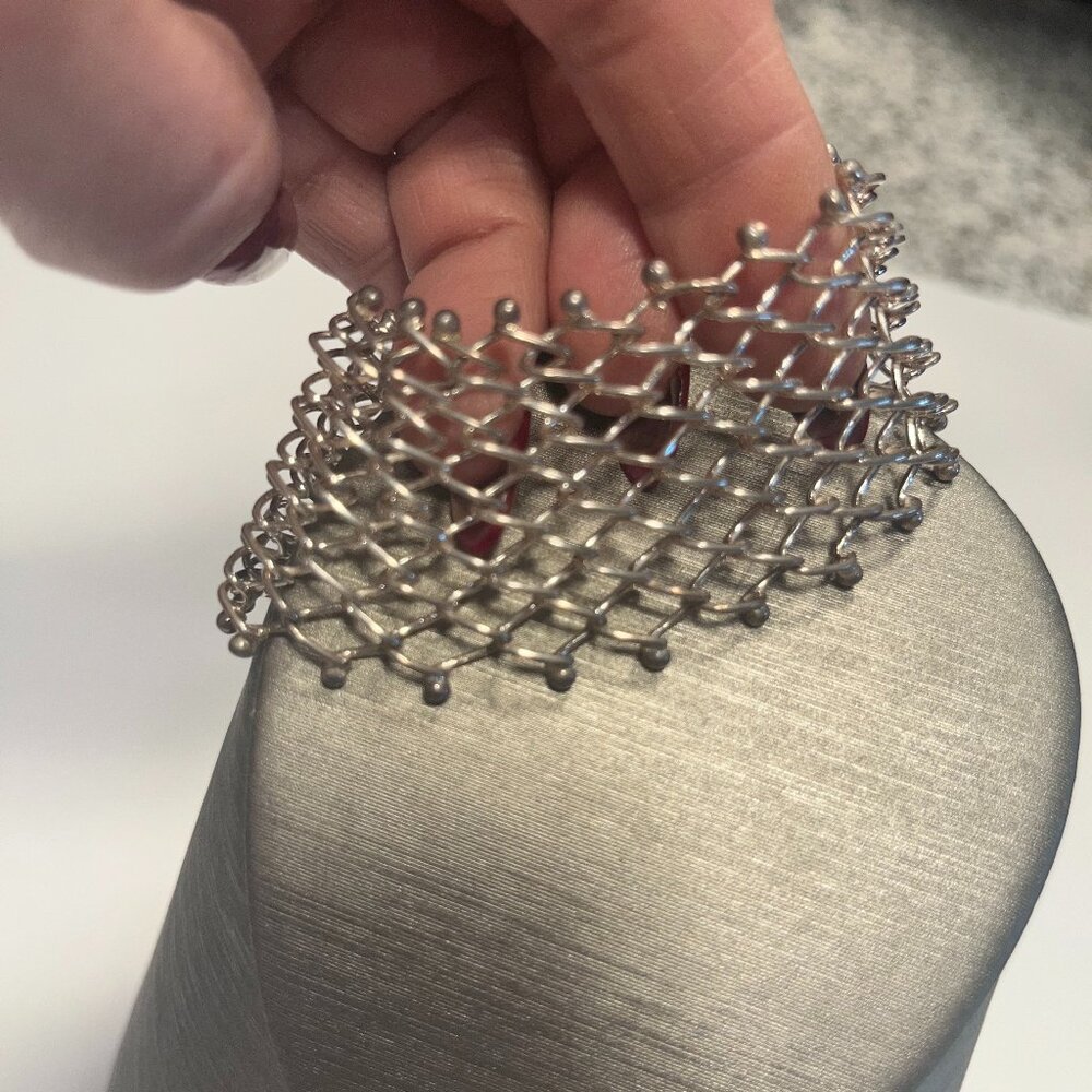 Sterling Silver Handmade Mesh Links Bracelet